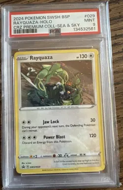 2024 POKEMON SWSH BLACK STAR PROMO #029 RAYQUAZA-HOLO PSA 9 - Image 1