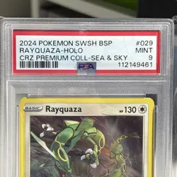 2024 Pokemon Black Star Promo #SWSH029 - Rayquaza - Holo Sea & Sky - PSA 9 MINT - Image 3