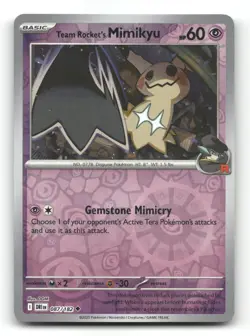 Team Rocket's Mimikyu 087/182 - Destined Rivals Reverse Holo - Pokemon Card NM/M - Image 1