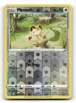Meowth 199/264 - Fusion Strike Reverse Holo - Pokemon Card NM/M - Image 1