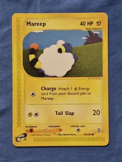 LP Mareep 93/147 Common Aquapolis 2002 Pokemon Card - Image 1