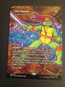 Leo's Katana (Borderless) 0018 PZA Teenage Mutant Ninja Turtles TMNT - MTG NM/M - Image 1