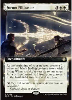 Forum Filibuster (Extended Art) 64 MTG NM - SOC - Image 1
