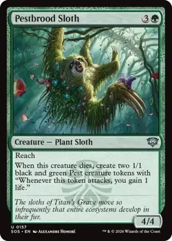 Pestbrood Sloth (Foil) 157 MTG NM - Secrets of Strixhaven - Image 1