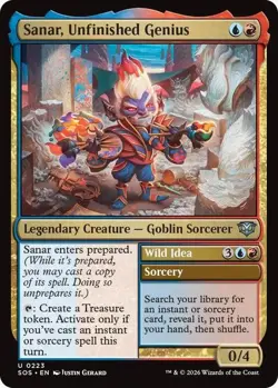 Sanar, Unfinished Genius (Foil) 223 MTG NM - Secrets of Strixhaven - Image 1