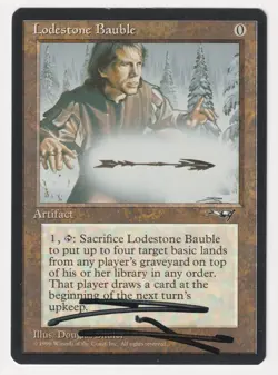 Signed Lodestone Bauble MP Alliances Artist Douglas Shuler MTG Reserved List EDH - Image 1