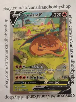 Pokemon Charizard V SWSH260 Black Star Promo LP - Image 1