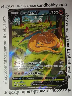 Pokemon Charizard V SWSH260 Black Star Promo LP - Image 2