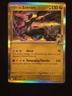 N’s Zekrom 155/217 Holo Rare Ascended Heroes Pokemon TCG Pack Fresh Near Mint NM - Image 1