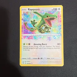 Pokemon Rayquaza 138/185 Swsh04 Vivid Voltage Amazing Rare Holo 120 HP Card - Image 1