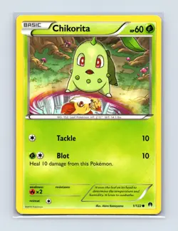 Chikorita 1/122 Common BREAKpoint Pokemon Lightly Played - Image 1