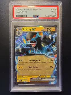 2024 POKEMON TWM EN-TWILIGHT MASQUERADE #068 LUXRAY EX PSA 9 - Image 1