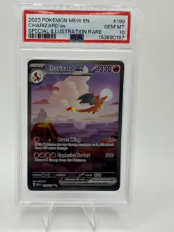 2023 POKEMON MEW EN-151 SPECIAL ILLUSTRATION RARE #199 CHARIZARD EX PSA 10 - Image 2
