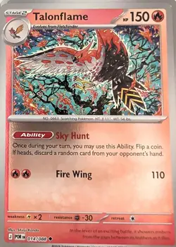 Talonflame 014/088 Uncommon Perfect Order Pokemon Reverse Holo Near Mint - Image 1