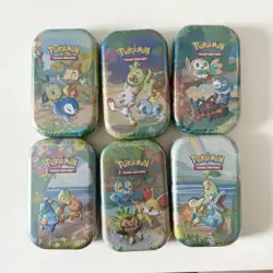 Pokemon 25th Anniversary Celebrations: 6 Sealed Mini Tins w/ Display Box - Image 2