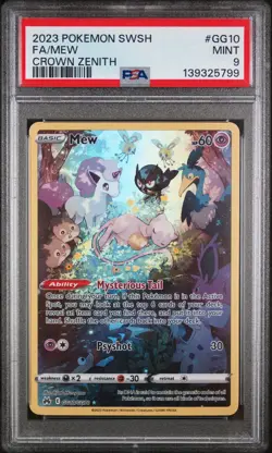 MEW 2023 Pokemon Sword Shield Crown Zenith Galarian Gallery #GG10 FA PSA 9 - Image 1