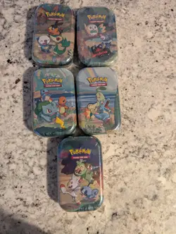Pokemon TCG 25th Anniversary Celebrations Mini Tin Case of 5 SEALED - Image 1