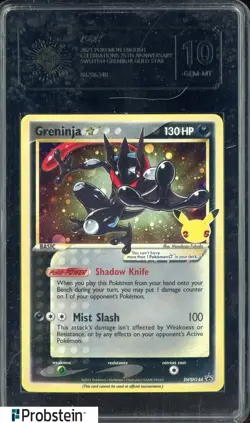 2021 Pokemon Celebrations ETB BSP #SWSH144 Greninja Gold Star Graded 10 GEM-MT - Image 1