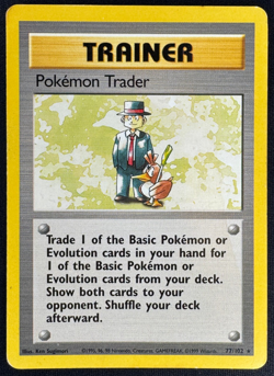 POKEMON TRADER 77/102 MP RARE BASE SET UNLIMITED POKEMON 1999 - Image 1