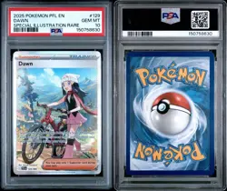 2025 Pokemon Phantasmal Flames - Dawn #129 Special Illustration Rare PSA 10 - Image 3