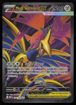 Mega Skarmory ex 106/088 Full Art Ultra Rare Perfect Order Pokemon NM - Image 1
