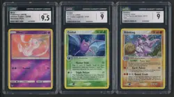 Lot of (3) Assorted Pokemon CGC 9 & 9.5 Graded Nidoking Crobat Mew - Image 1