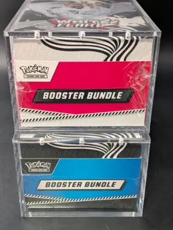 2x Pokemon SV10.5 Black Bolt White Flare Sealed Booster Bundle Display W/Acrylic - Image 5