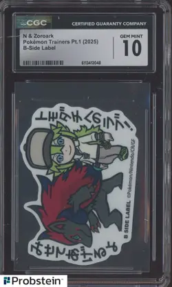 2025 Pokemon Trainers Pt.1 B-Side Label N & Zoroark CGC 10 GEM MINT - Image 1