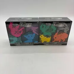 Pokemon TCG SWSH Evolving Skies Elite Trainer Box ARTSET SEALED LOT OF (2) ETB - Image 1