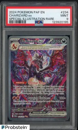 2024 Pokemon PAF EN #234 Charizard ex Special Illustration Rare PSA 9 MINT - Image 1