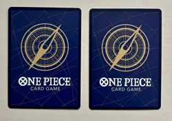 One Piece Monkey D Luffy OP07-109 SR Treasure Rare Alt Art 2 Card Lot - Image 2