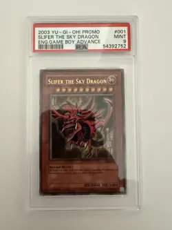 Slifer The Sky Dragon PSA 9 GBI-001 Game Boy Promo 2003 Yugioh Card PSA Mint 9 - Image 1