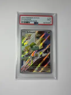 PSA 9 Bulbasaur 143/142 Stellar Crown Illustration Rare Holo Pokemon TCG MINT - Image 1