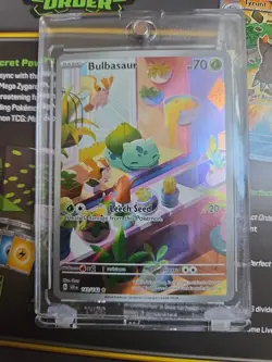 Pokemon TCG Bulbasaur Holo Card 143/142 Stellar Crown Illustration Rare Full Art - Image 1