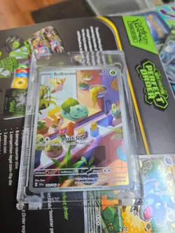 Pokemon TCG Bulbasaur Holo Card 143/142 Stellar Crown Illustration Rare Full Art - Image 3