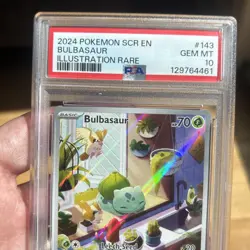 Pokemon Bulbasaur 143/142 Sv07: Stellar Crown Illustration Rare Holo PSA 10 2024 - Image 2
