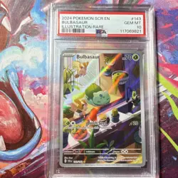 Pokemon Bulbasaur Sv07 Stellar Crown 143/142 Illustration Rare Holo PSA 10 2024 - Image 1