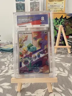 Pokemon TCG Bulbasaur Holo Card Illustration Stellar Crown Rare 143/142 Ace 8 - Image 1