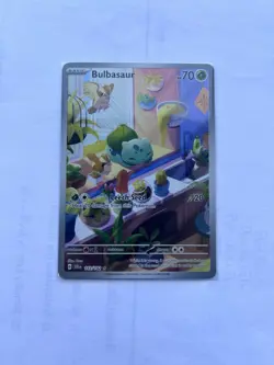 Pokemon TCG Bulbasaur Holo Card Illustration Stellar Crown Rare 143/142 - Image 1