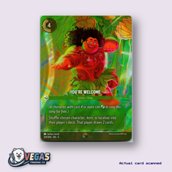 You're Welcome 213/204 Enchanted Holofoil Shimmering Skies NM Disney Lorcana - Image 1