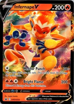 Pokemon Infernape V SWSH252 SWSH: Sword & Shield Promo Cards Holo NM (SKU 1-4) - Image 1