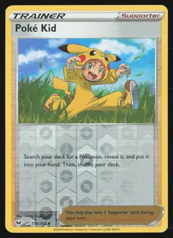 SWSH01: Sword & Shield Base Set Poke Kid #173/202 Reverse Holo Pokemon Card - Image 1