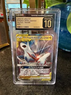 CGC 10 PRISTINE Japanese Latias & Latios GX 060/095 RR Tag Bolt Pokemon Card - Image 1