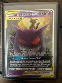 Pokemon TCG Gengar & Mimikyu GX Team Up Holo Ultra Rare Card 53/181 - Image 1