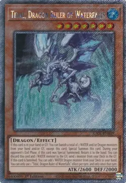 Yugioh! LP Tidal, Dragon Ruler of Waterfalls - RA03-EN009 - Platinum Secret Rare - Image 1