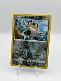 Pokemon Vivid Voltage Galarian Meowth Reverse Holo Common Card 112/185 - Image 1