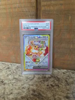 Pokemon TCG Prismatic Evolutions Eevee EX 174 Black Star Promo Card PSA 9 - Image 1
