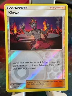 POKEMON KIAWE 116/147 UNCOMMON REVERSE HOLOFOIL BURNING SHADOWS NM CARD - Image 1