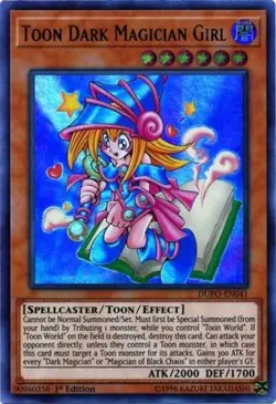Yugioh! LP Toon Dark Magician Girl - DUPO-EN041 - Ultra Rare - 1st Edition Light - Image 1