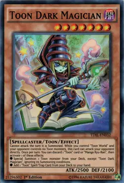 Yugioh! LP Toon Dark Magician - TDIL-EN032 - Super Rare - 1st Edition Lightly Pl - Image 1